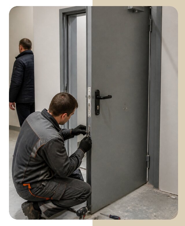 Ремонт противопожарной двери в Перми по цене 6962 р. | ДвериЛегко-Прм